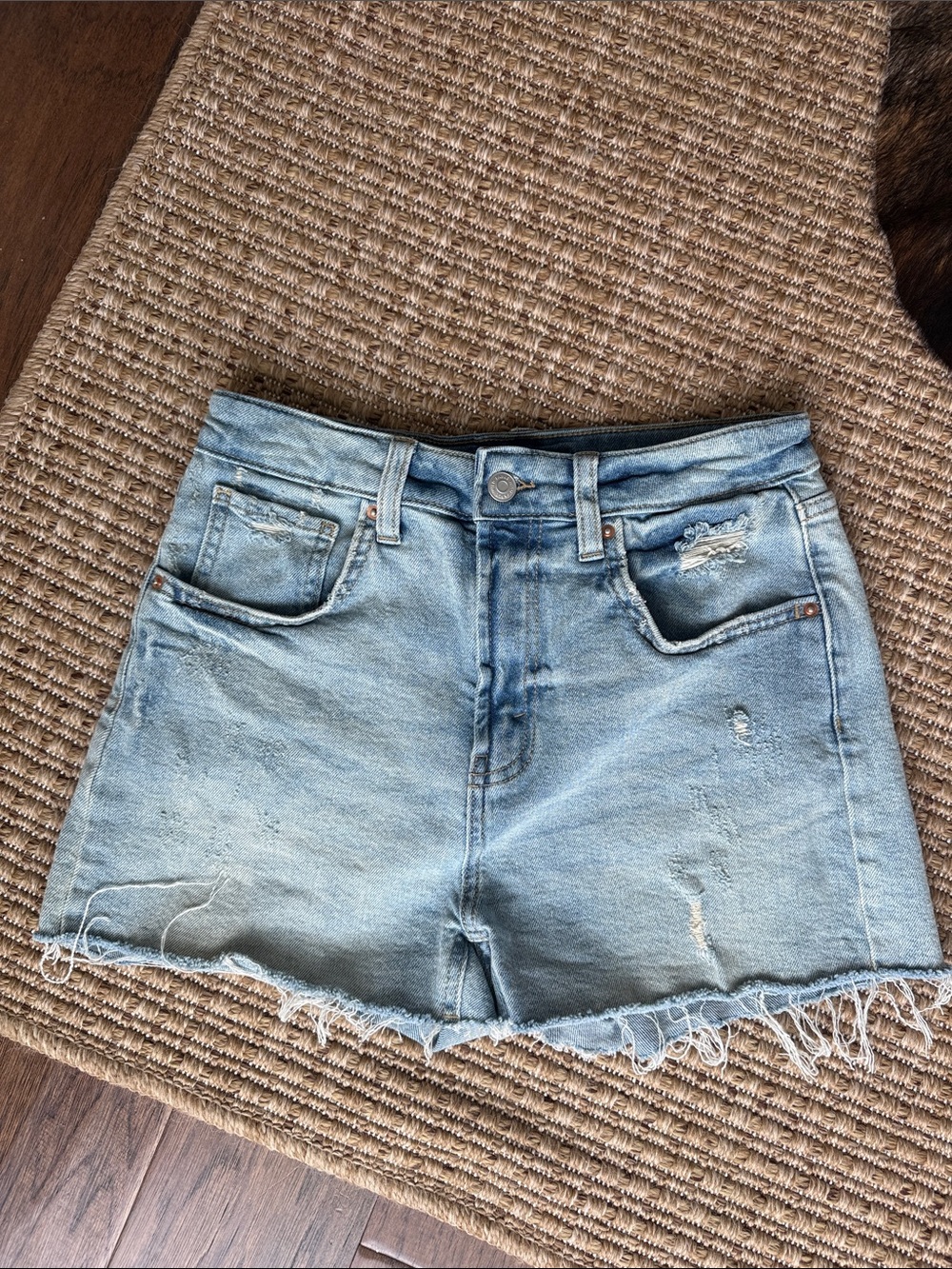 wild fable Light Blue Distressed Denim Cutoff Shorts